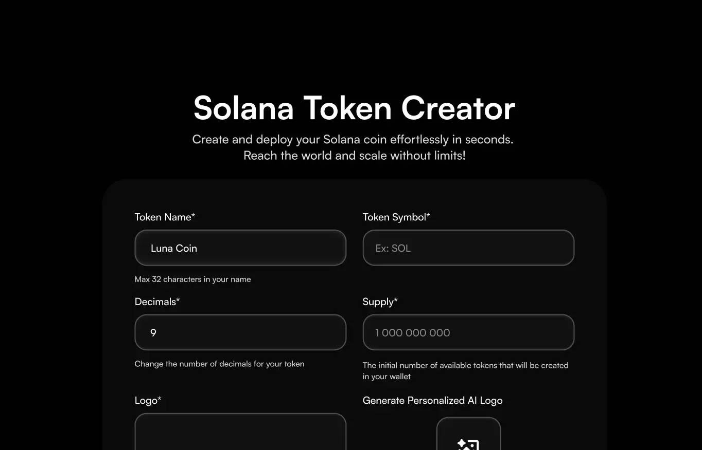 Token creator preview